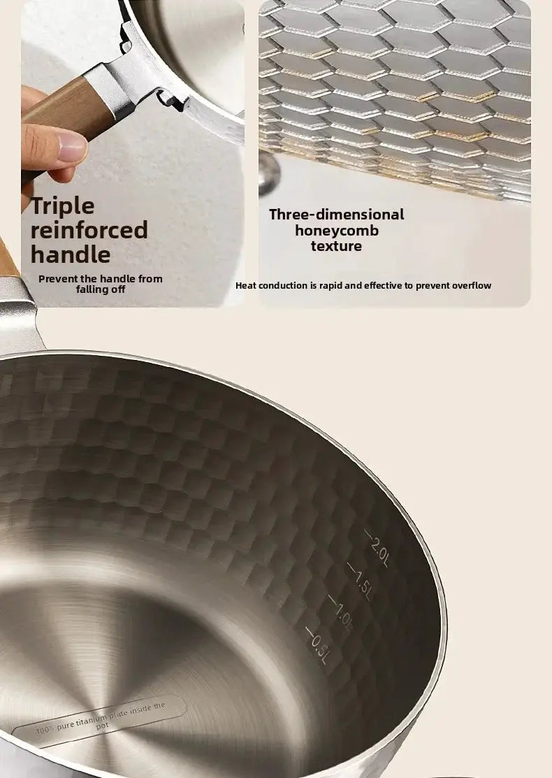 Titanium Noodle Pot | Pure Titanium | Uncoated | One Serving