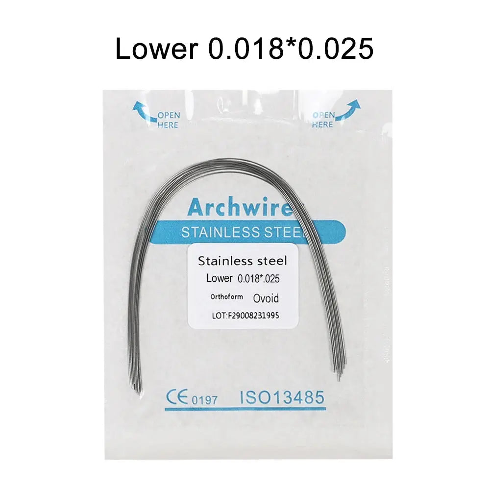 Dental Orthodontic Archwires | Stainless Steel | Round And Rectangular | 10 Piece Set