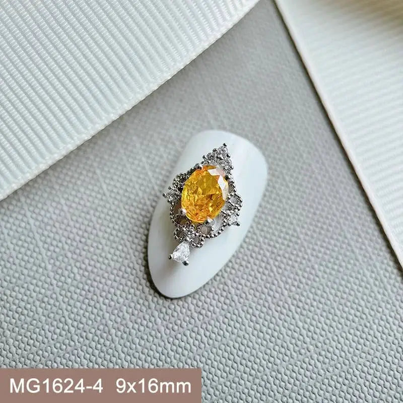 10pcs Luxury Flower Laurel Wreath Zircon Metal Nails Jewelry Decorations DIY Wearing Nail Art Accessories Charms Parts Supplies from PriceLows™