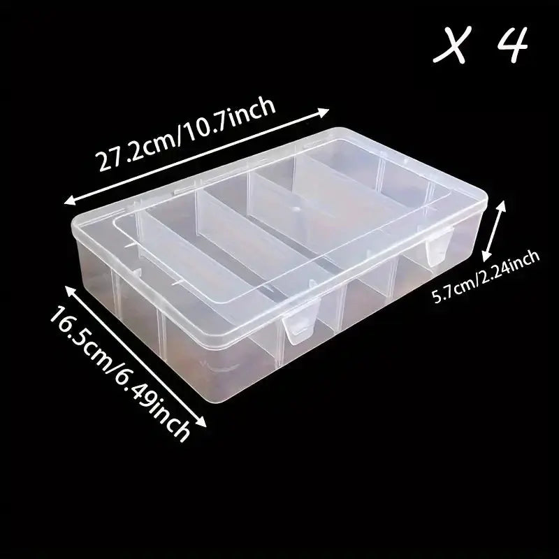 Hardware tool storage box, 5-compartment transparent tool organizer box, screw and accessory sorting box, household screw and wr from PriceLows™