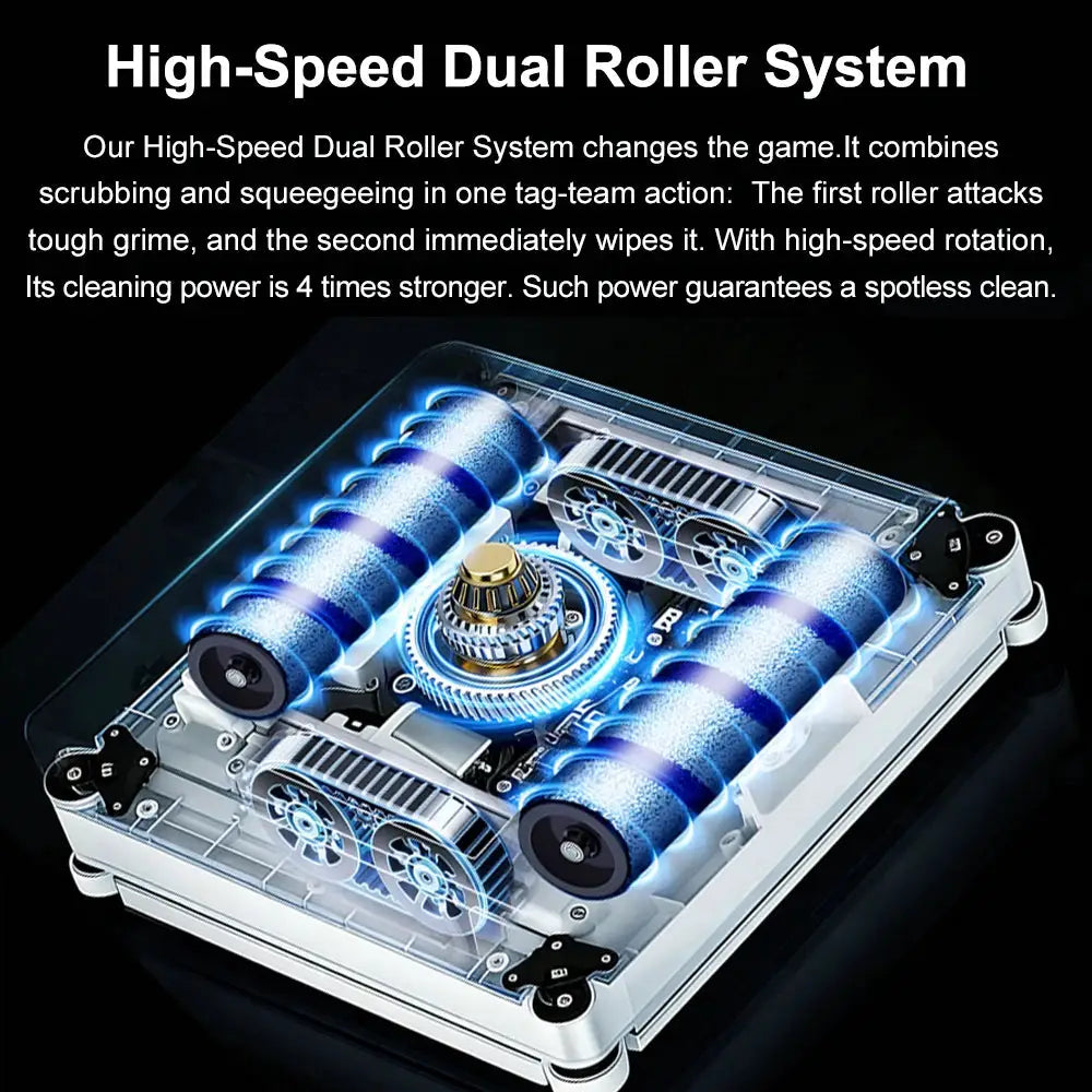 Window Cleaning Robot | 10000Pa Suction | Dual Roller Brushes | WD10