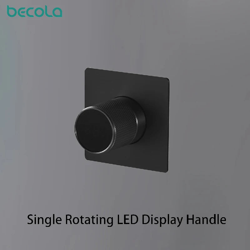 Bathroom Faucet | Led Digital Display | Black Brass | Two Hole