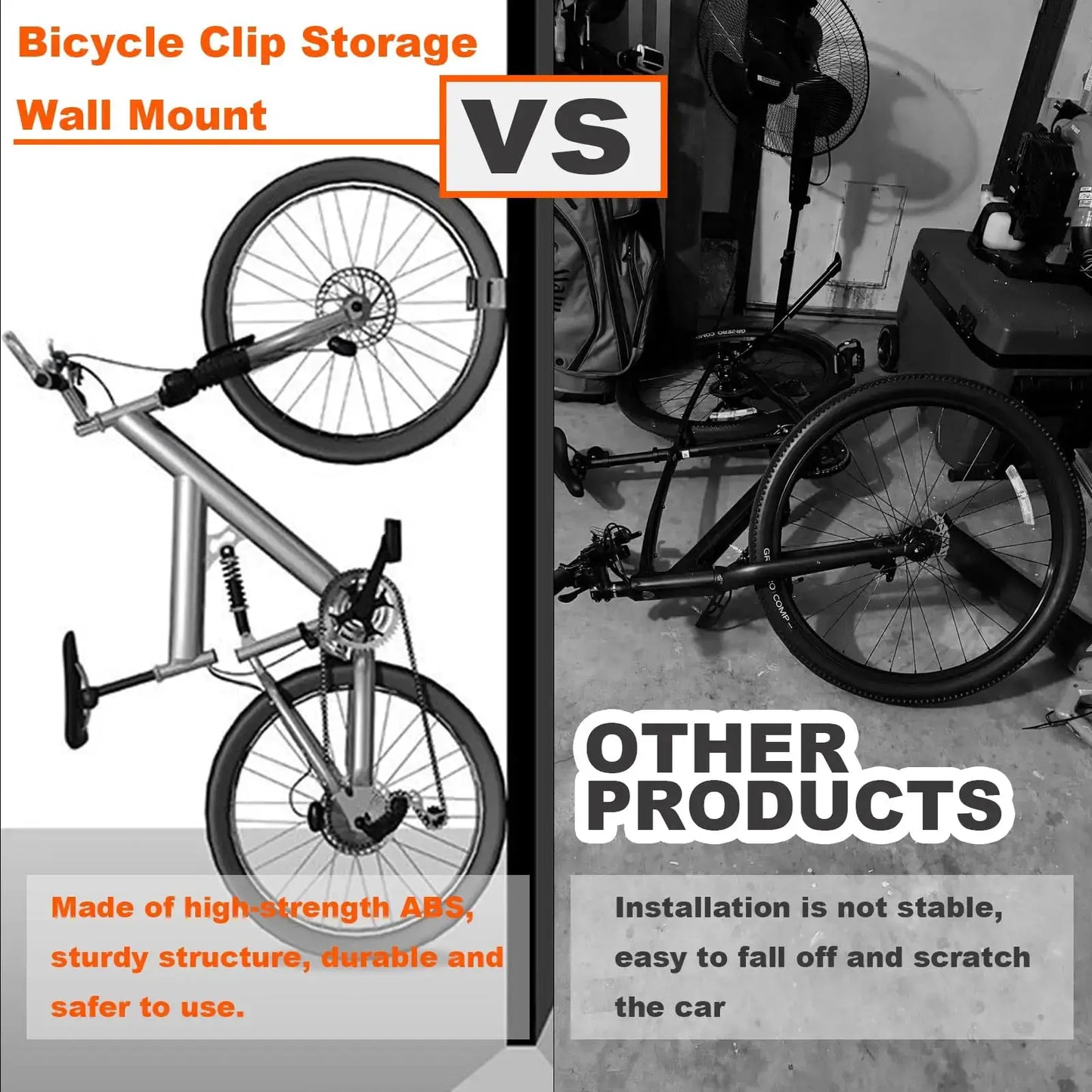 Bicycle Buckle Hooks MTB Bike Wall Holder Rack Repair Stand Hanger Mount Storage Fits 1.0-2.8 inches Tube Bicycle Parking Rack from PriceLows™