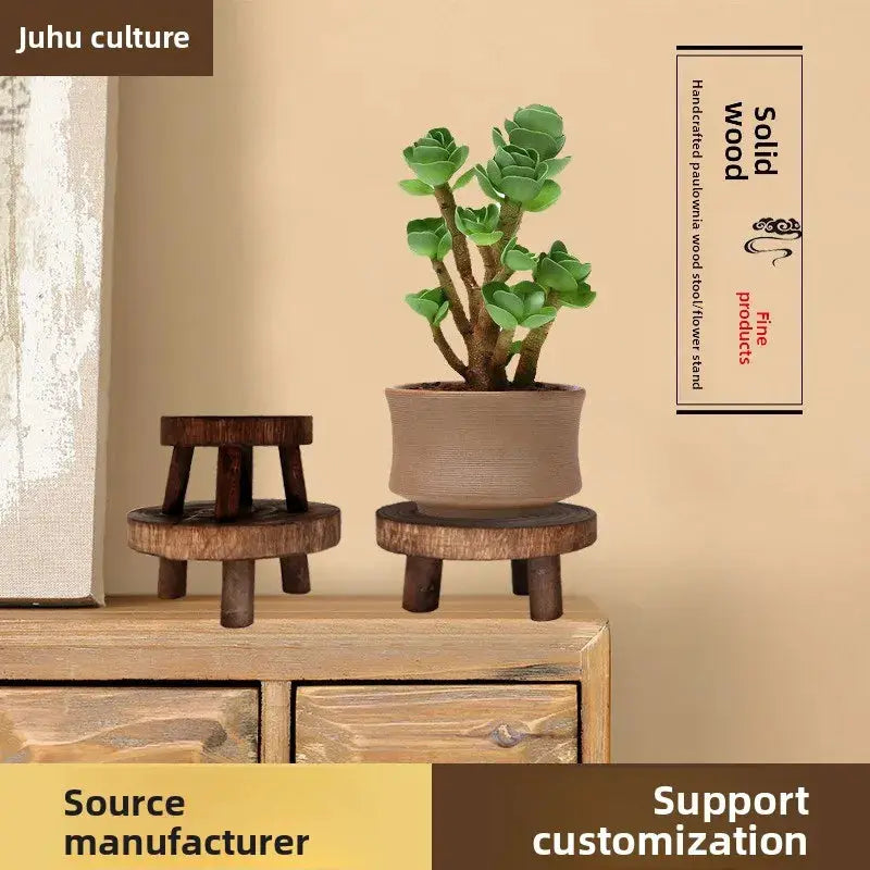 1 PCS Durable Plant Stand Shelf Creative Wooden Stool High Quality Succulent Pot Holder For Living Room from PriceLows™