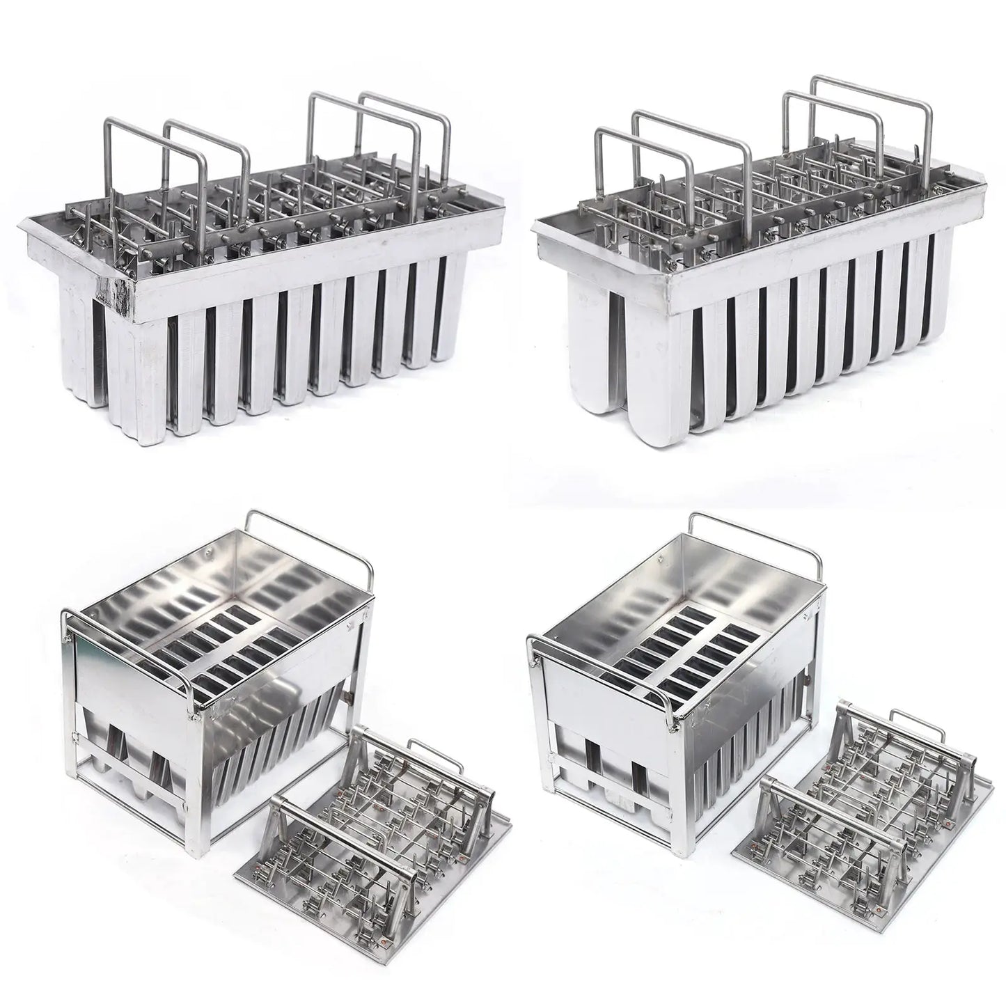 Large Capacity Ice Pop Mold for 20 Ice Cream, Food-Grade Stainless Steel, Space-Saving Design, Easy to Clean, Perfect for from PriceLows™