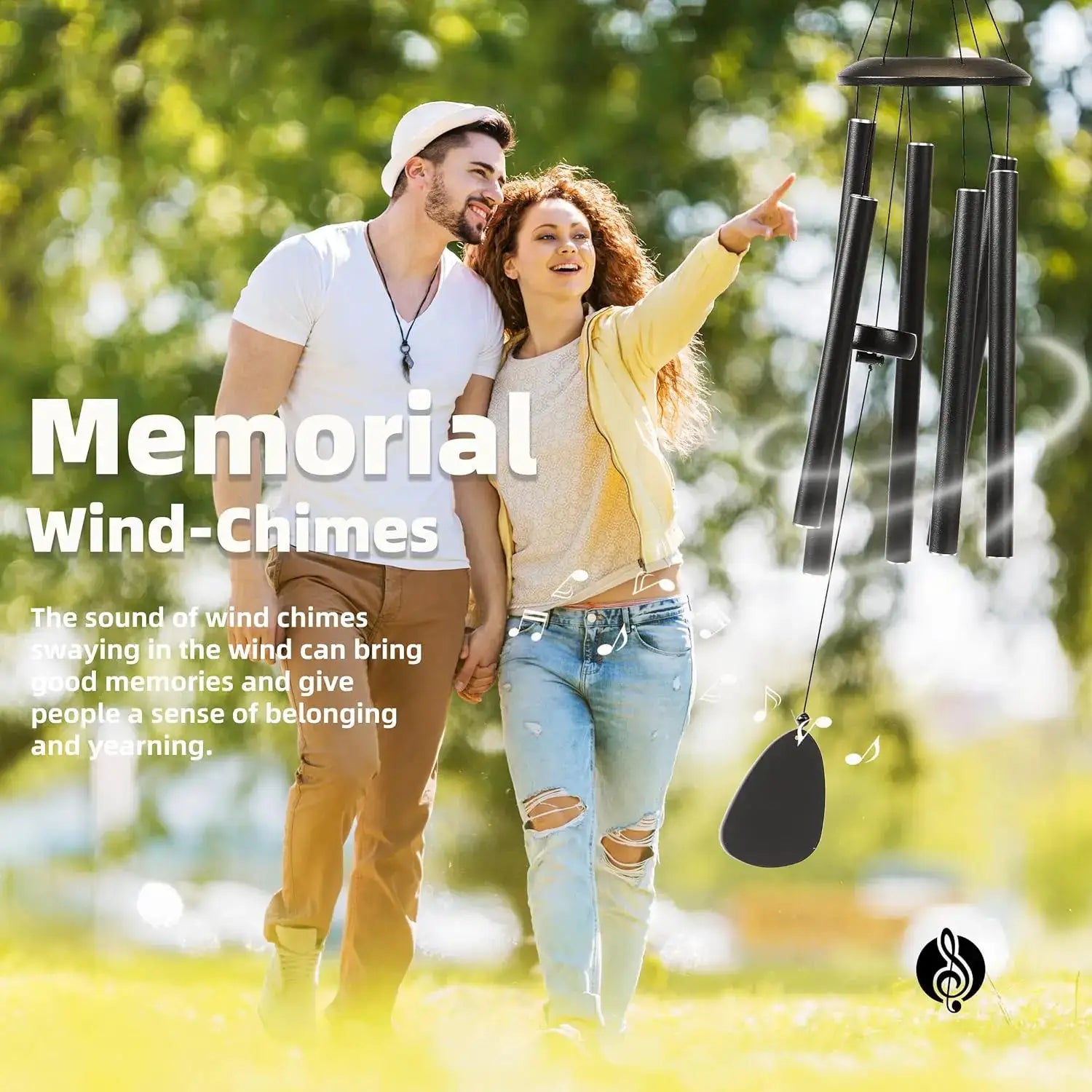26 Inch Outdoor Wind Chimes Create an Atmosphere for Outdoor Decoration of Farmhouses Terraces Gardens Front Porch and Balconies from PriceLows™