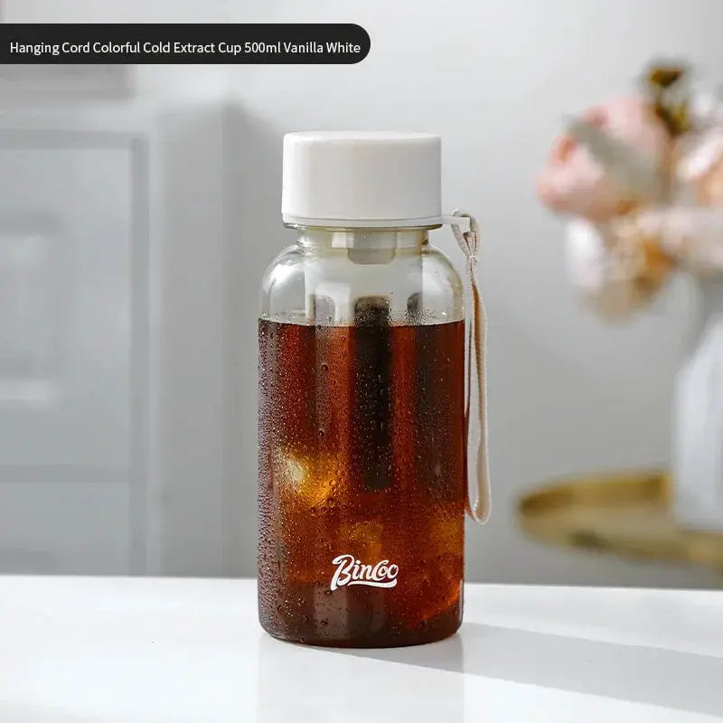 Bincoo 600ml Cold Brew Coffee Tea Maker with 300-Mesh Filter Leakproof Iced Drink Travel Tumbler BPA-Free Tritan Material from PriceLows™