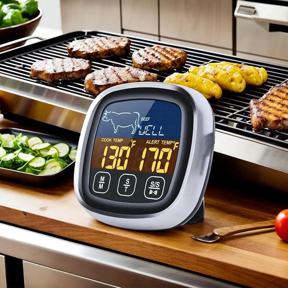 Digital Kitchen Thermometer | Probe With Touch Screen | Meat BBQ Tool | One Pack