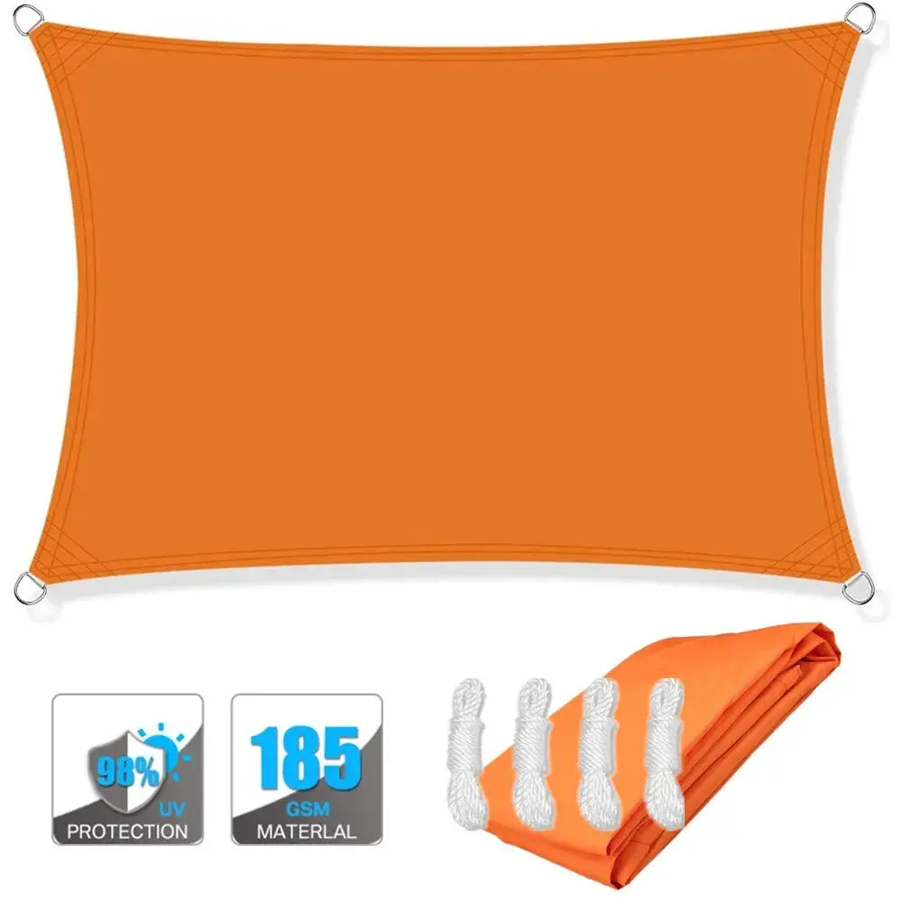 Rectangle Sun Shade Sail | Waterproof Oxford Canopy | UV Blocking Outdoor Shelter