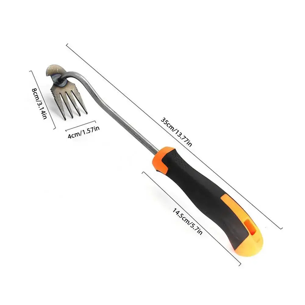 2 In 1 Garden Rake Manual WSeed Grass Rooting Tool Puller Shovel 4 Teeth Weeding Removal Hand Gardening Loose Soil Tool Weeder from PriceLows™