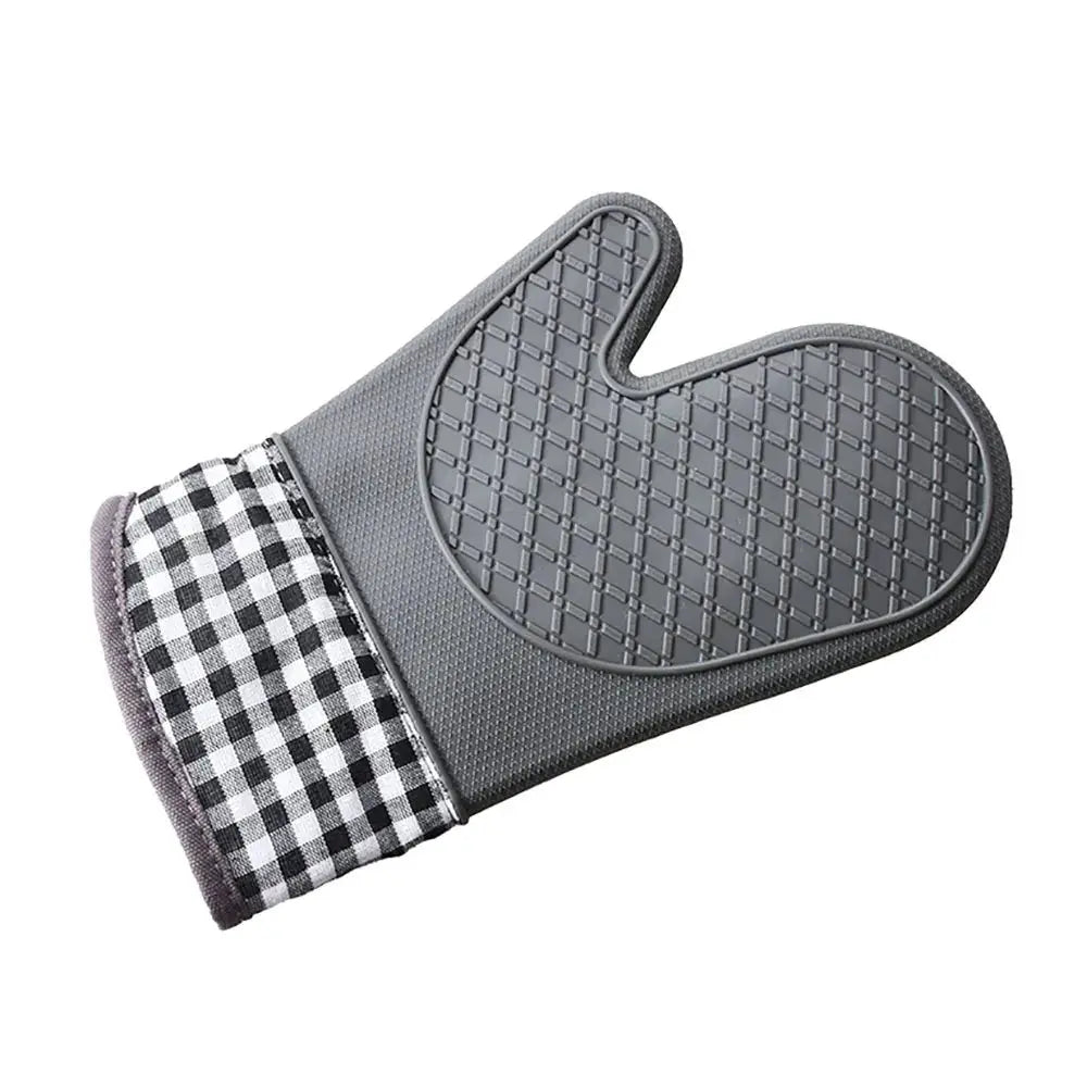 Silicone Oven Mitt | Heat Resistant | Non Slip | Black Gray