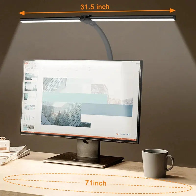 LAOPAO Double Head LED Desk Lamp EU/US Architect Desk Lamps Office 24W Brightest 5Color Modes and 5 Dimmable Eye Protection lamp from PriceLows™