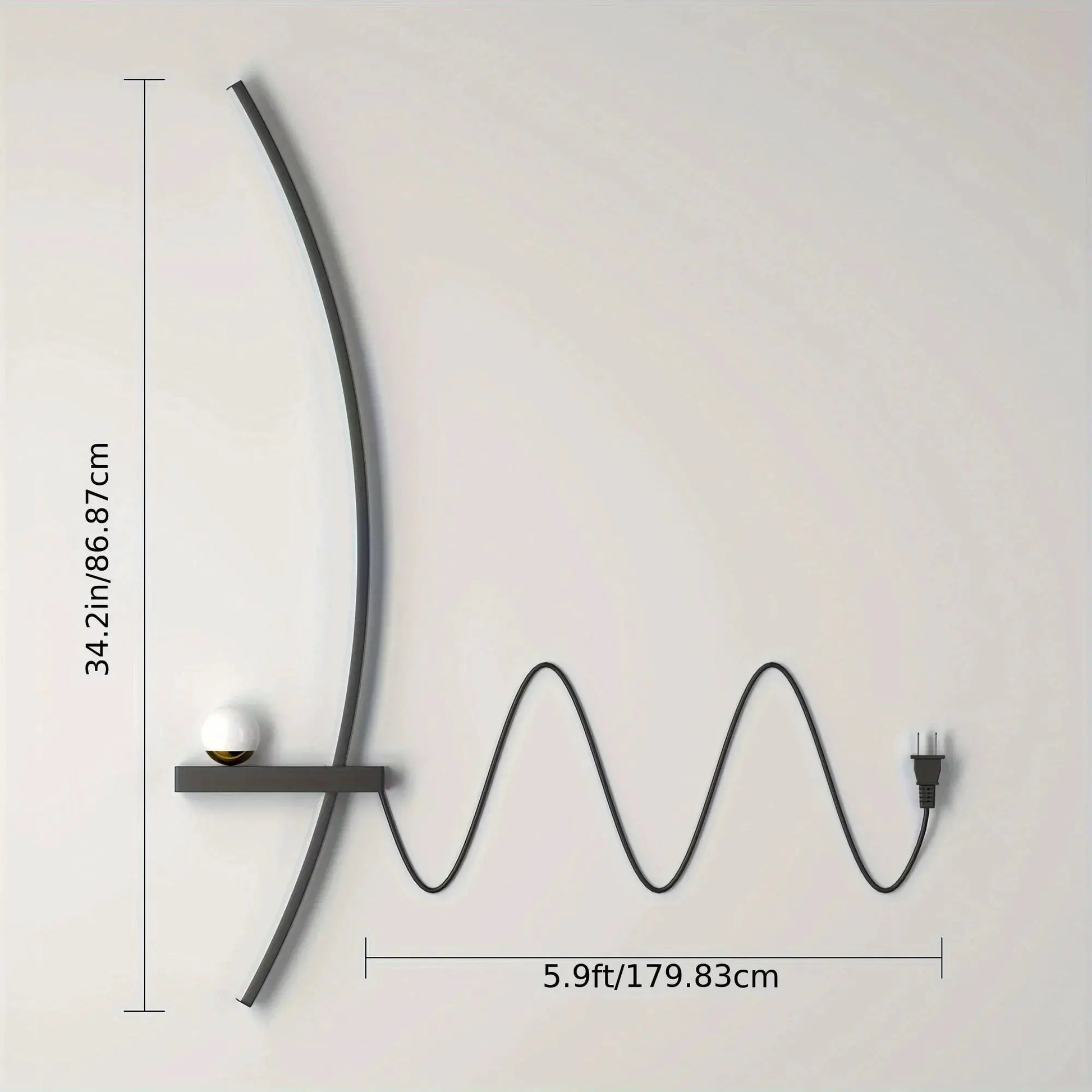 2pcs Modern Adjustable LED Wall Sconce, 31.5" Arched Metal Bedside Lamp, 3000K Warm Glow, Indoor Use for Bedroom from PriceLows™
