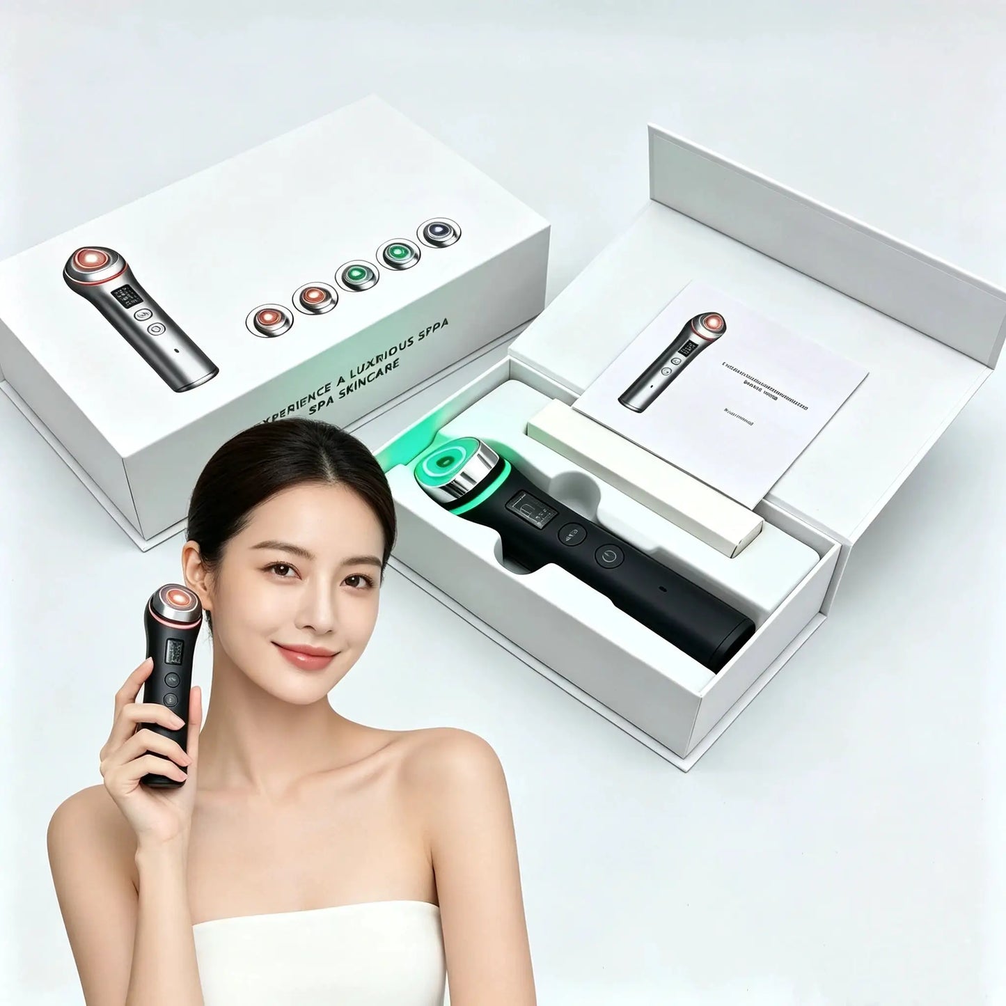 6 In 1 Skin Therapy Wand | Led Light Facial Device | Multifunction Beauty Tool