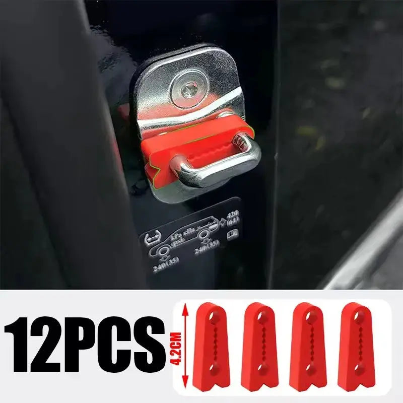 Car Door Shock Absorber Pad | Silicone | 4.2x1.5cm | Yellow Black Red