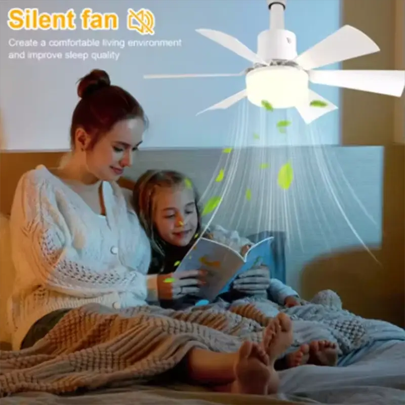 Ceiling Fan With Light | Remote Control | E26 E27 Base | 420mm 520mm Blade
