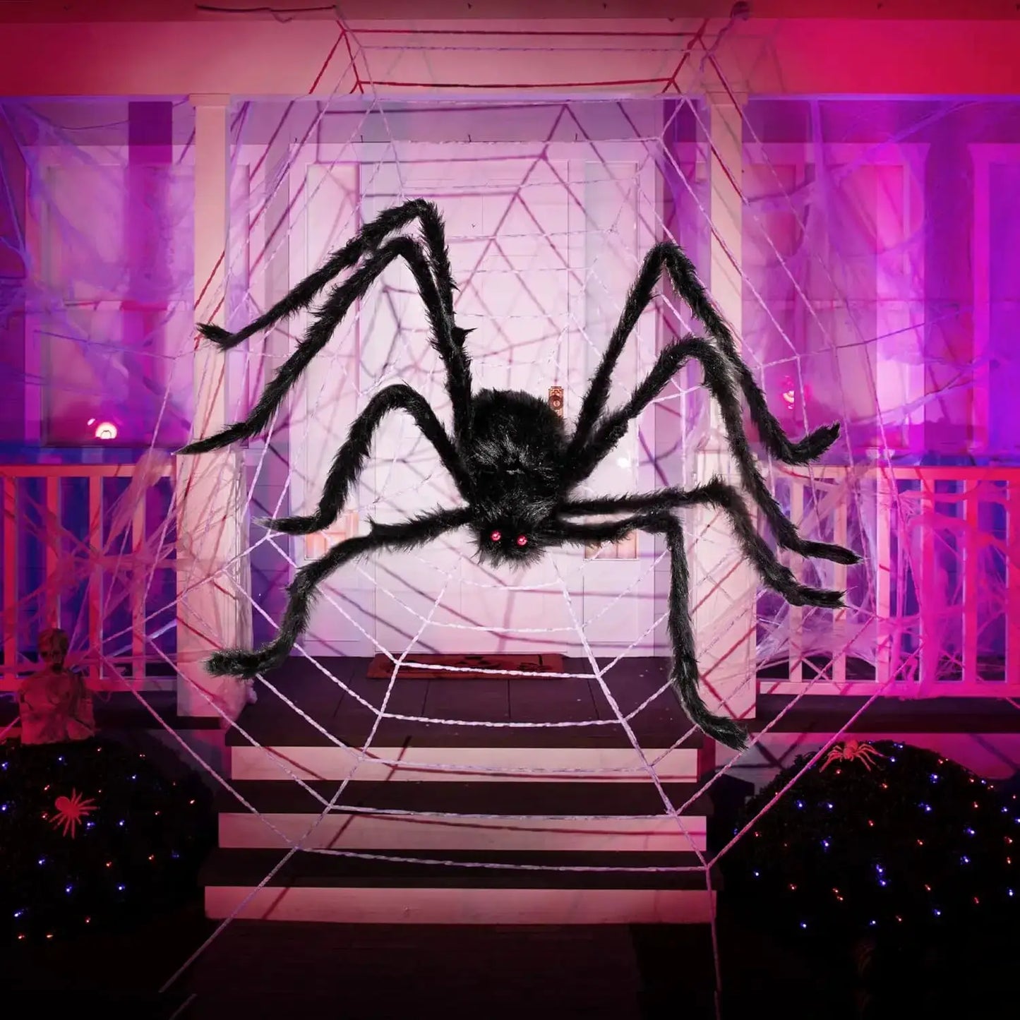 JOYFY 5 Ft Large Spider Halloween Outdoor Decorations Giant Spiderr for Yard Lawn Garden Patio Scary Halloween Outside Decor from PriceLows™