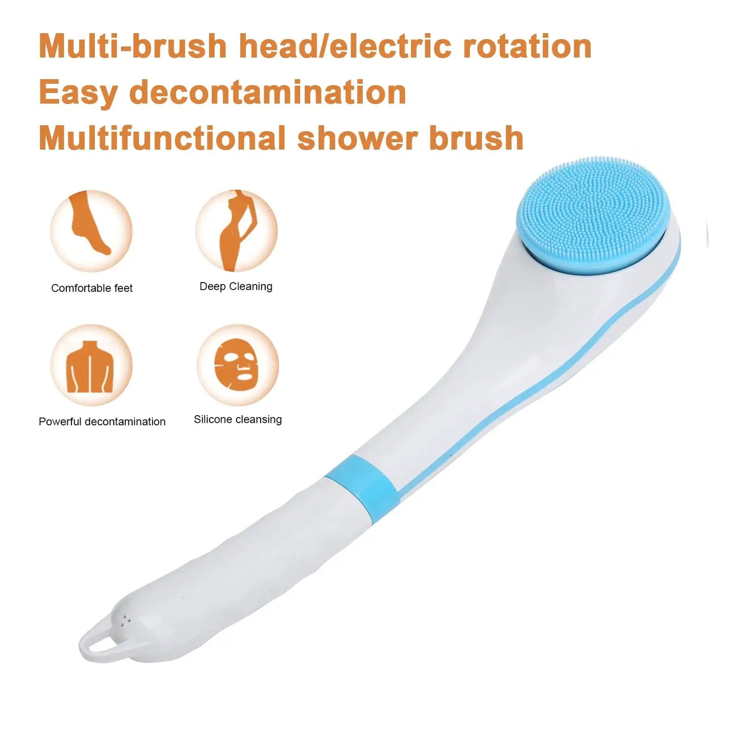 Electric Bath Brush | 5 Brush Heads | 6 Speed Settings