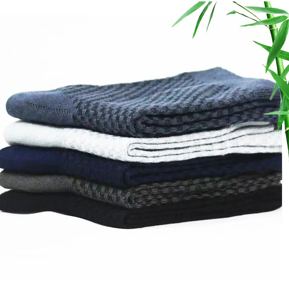 Men's Bamboo Socks | Cotton Blend | Crew | 5 Pairs