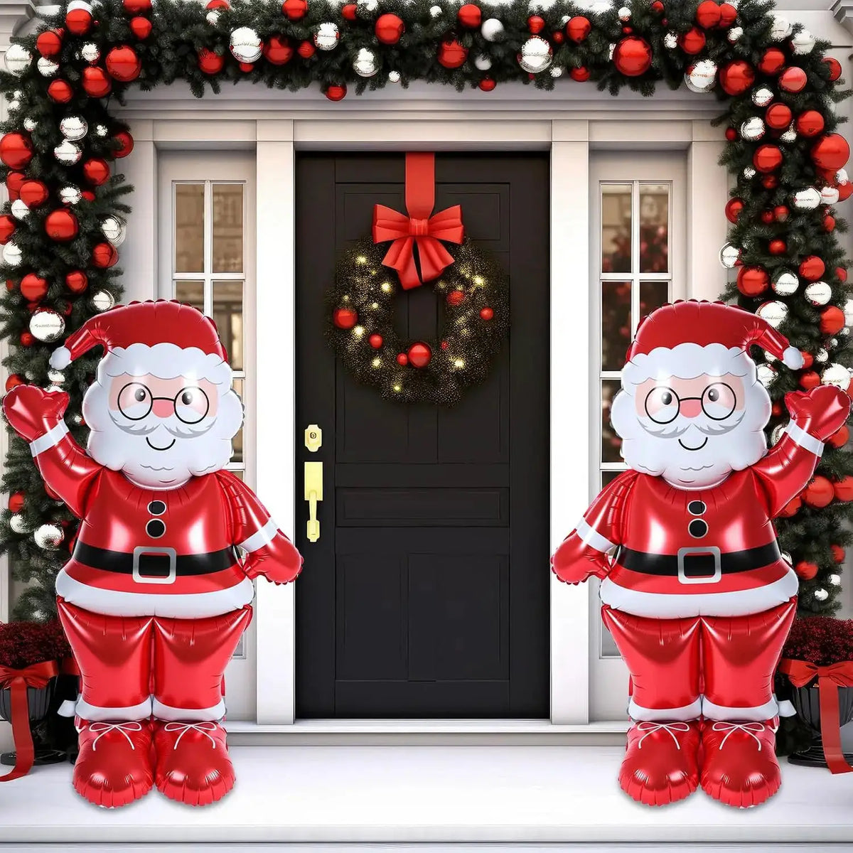 Giant Santa Claus Balloons | 61 Inch | 2 Pack | With Base