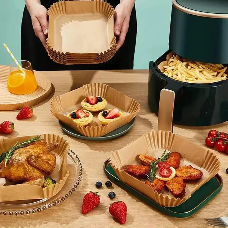Air Fryer Paper Oven Paper Disposable Send Brush Non-Stick Airfryer Baking Papers Liners Parchment Paper for Baking Microwave from PriceLows™
