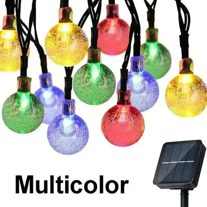 Solar String Lights Outdoor Crystal Fairy Light Chritmas Garland 8 Modes Waterproof Patio Light for Garden Party Decor from PriceLows™