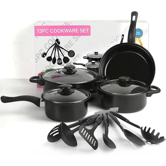13PCS Non-Stick Pots and Pans Set Kitchen Cookware for Induction Cooker Low Oil Smoke Gift Set from PriceLows™
