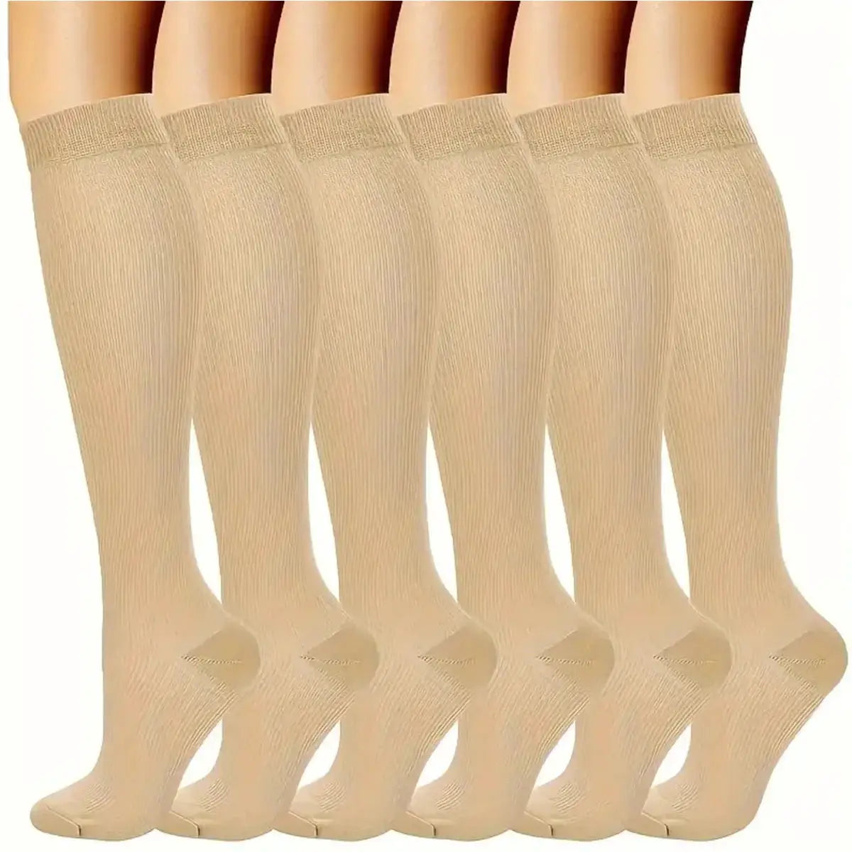 Compression Socks | Women Knee High | Solid Color | Athletic Support