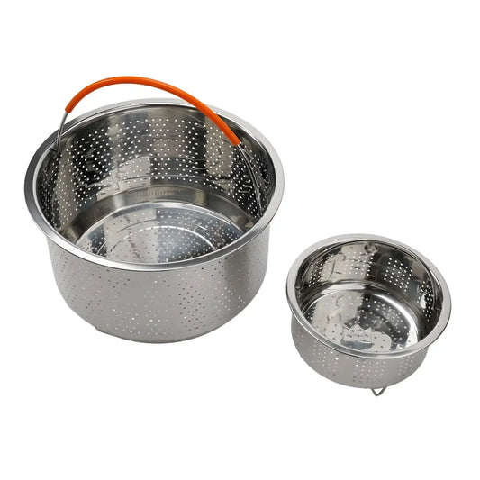 Stainless Steamer Basket | Silicone Handle | Instant Pot Accessory | One Size