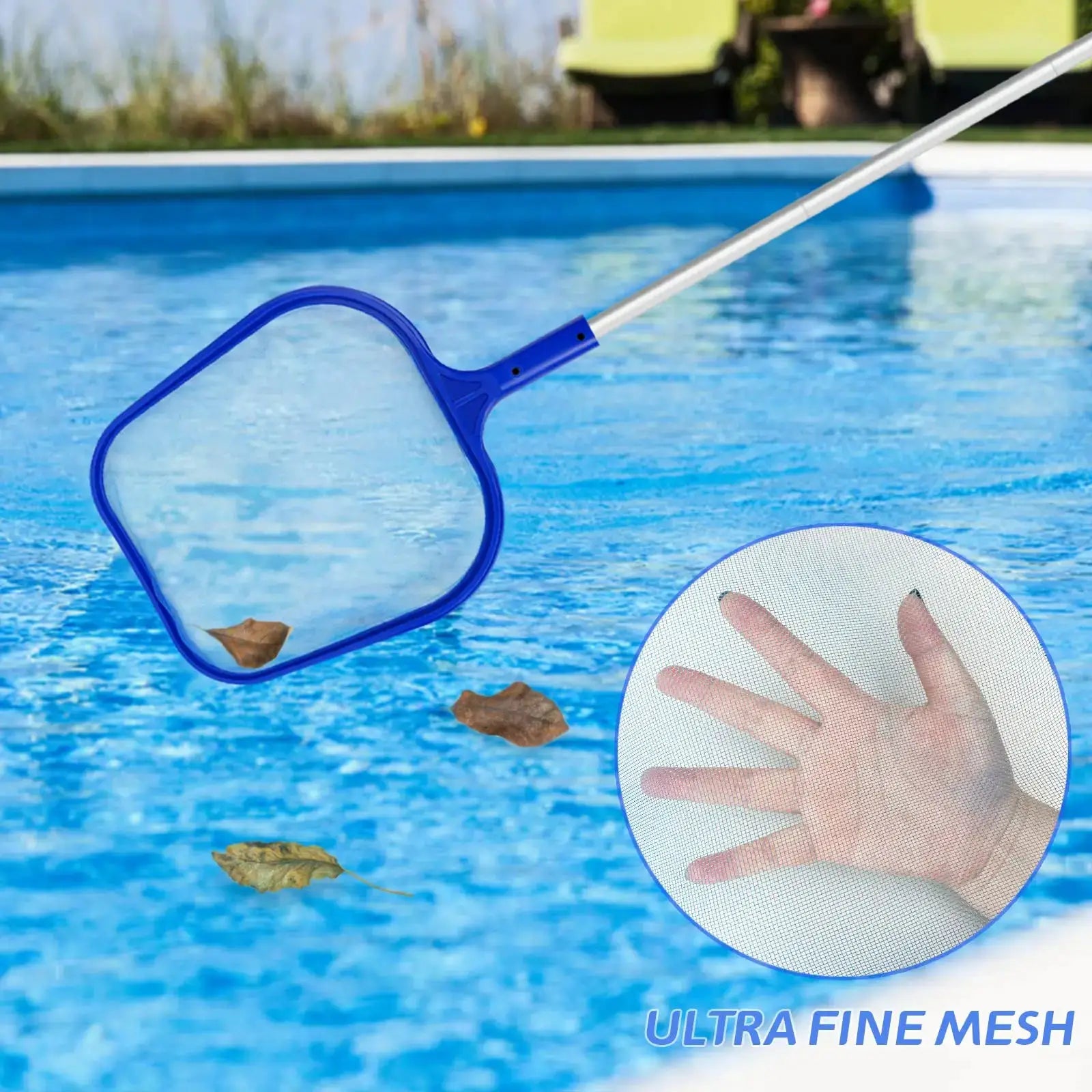 Swimming Pool Leaf Skimmer Net, Fine Mesh Heavy-Duty Cleaning Net for Pool, Pond, Hot Tub and Garden from PriceLows™
