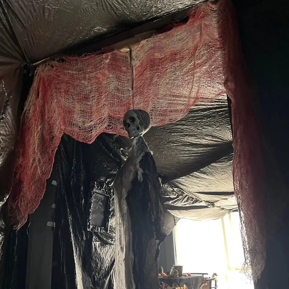 Bloody Gauze Door Curtain | Halloween Cloth Prop | Horror Party Decor