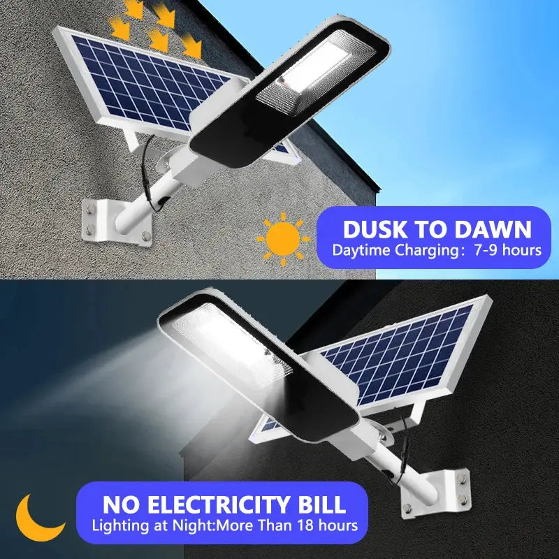 200W Powerful Solar Light Outdoor Solar Street Light 6000mah Waterproof Automatic Dusk to Dawn Street Light For Garage Garden from PriceLows™