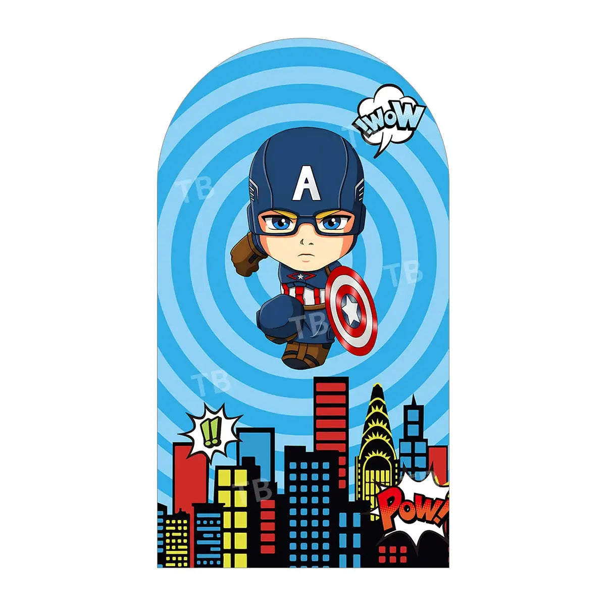 Party Backdrop | Marvel Avengers Theme | Arch Backdrop Cover | Custom Name