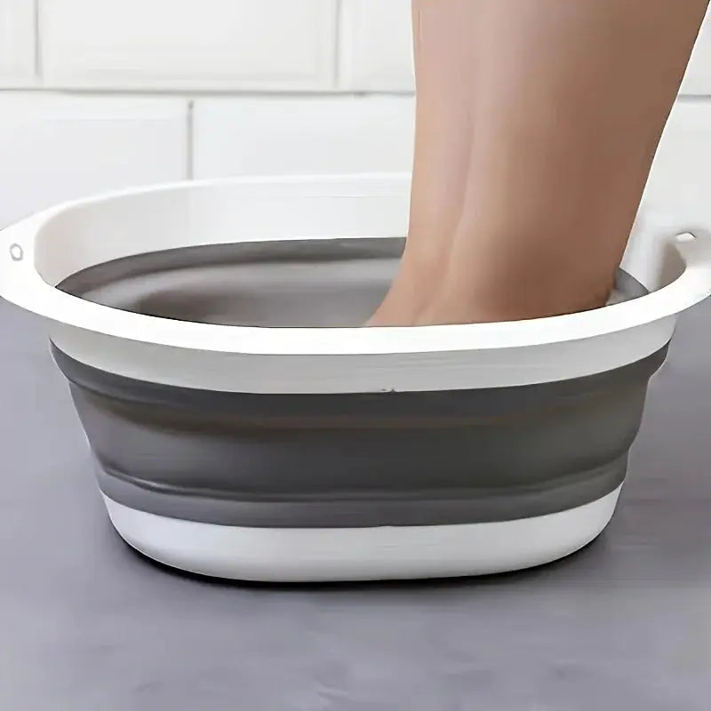 Black Plastic Collapsible Laundry Tub | Heavy Duty | Foldable | Space Saving