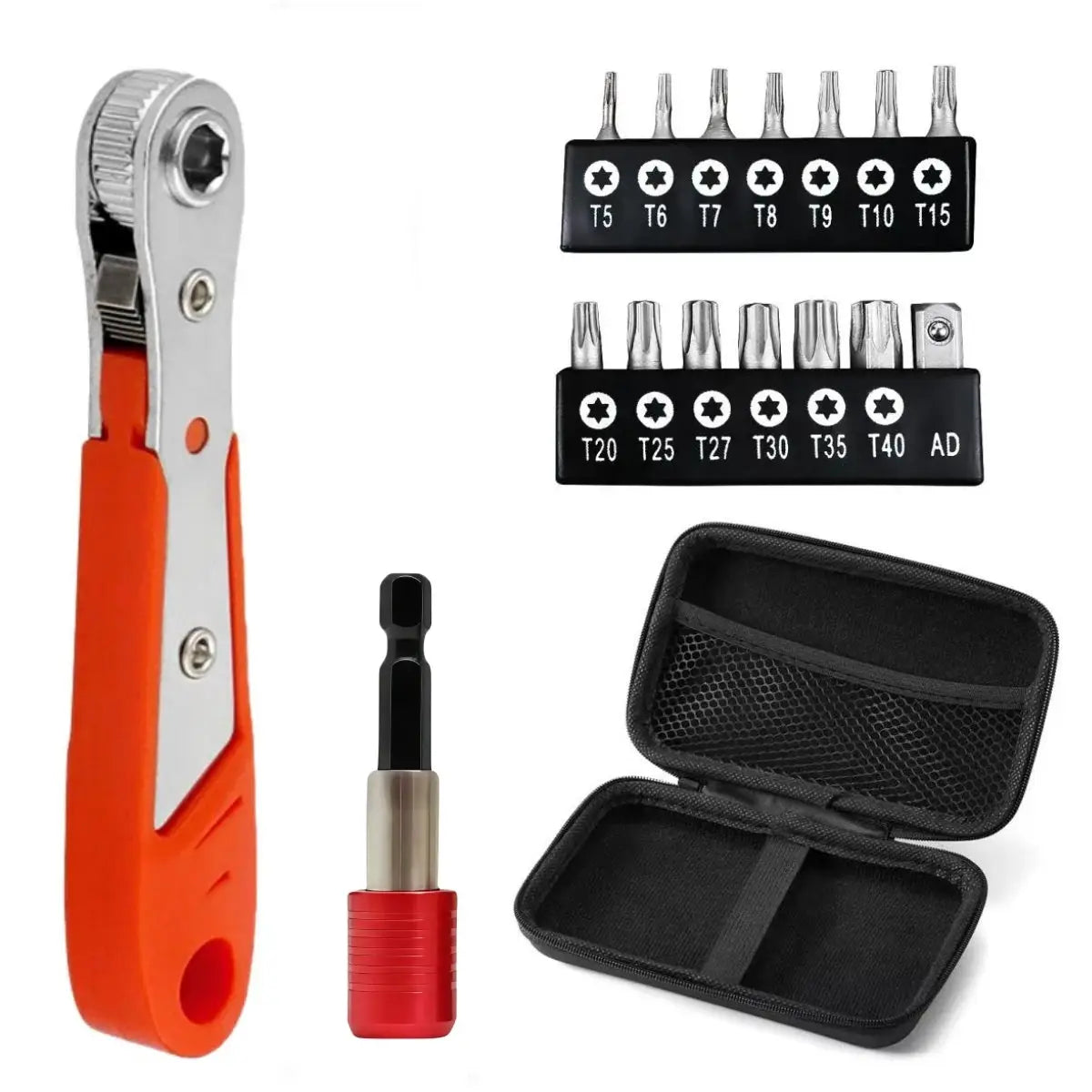 Household Repair Toolbox Combination Ratchet Wrench Screwdrivers Socket Repair Set Tool Box With 25mm multi model S2 Bit Heads from PriceLows™
