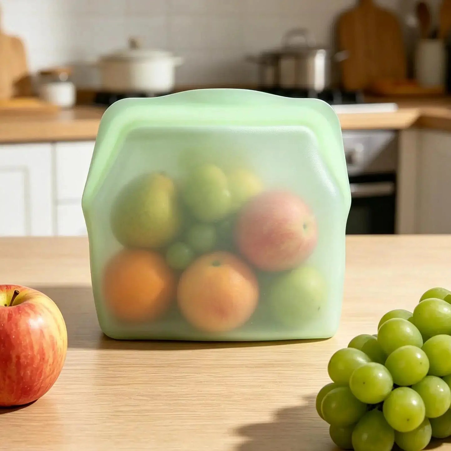 Silicone Food Storage Bags | Leakproof | Airtight Seal | Stand Up