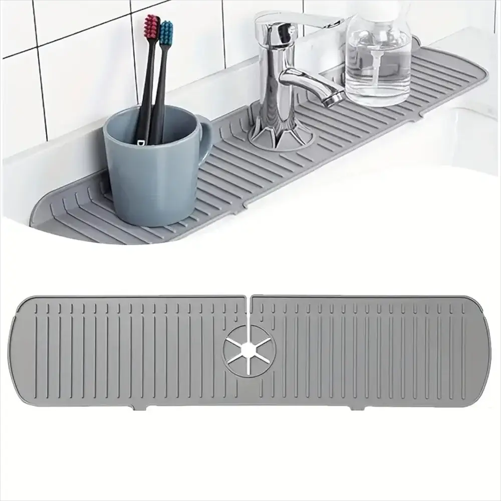 Silicone Faucet Water Catcher Mats,Kitchen Sink Spill-Proof Drying Pads,Anti-Slip Drain and Splash Guard Water Catcher Mat from PriceLows™