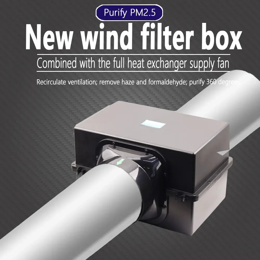 Fresh Air Intake Inline Filter Box With Pre-filter Activated Carbon and HEPA filter HVAC System Heating And Cooling Ventilation from PriceLows™