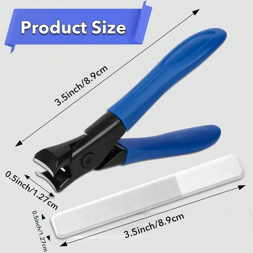 Toenail Clippers | Heavy Duty Wide Jaw | Anti Slip Long Handle | For Adults