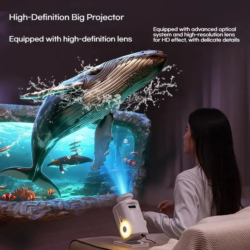 Holographic Star Projector | 60 Dynamic Scenes | 3D HD Floating Night Light