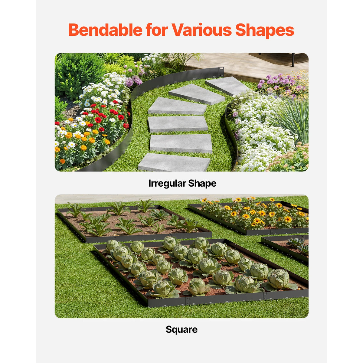 Steel Landscape Edging | Rust Resistant | Bendable | 39X3 Inch