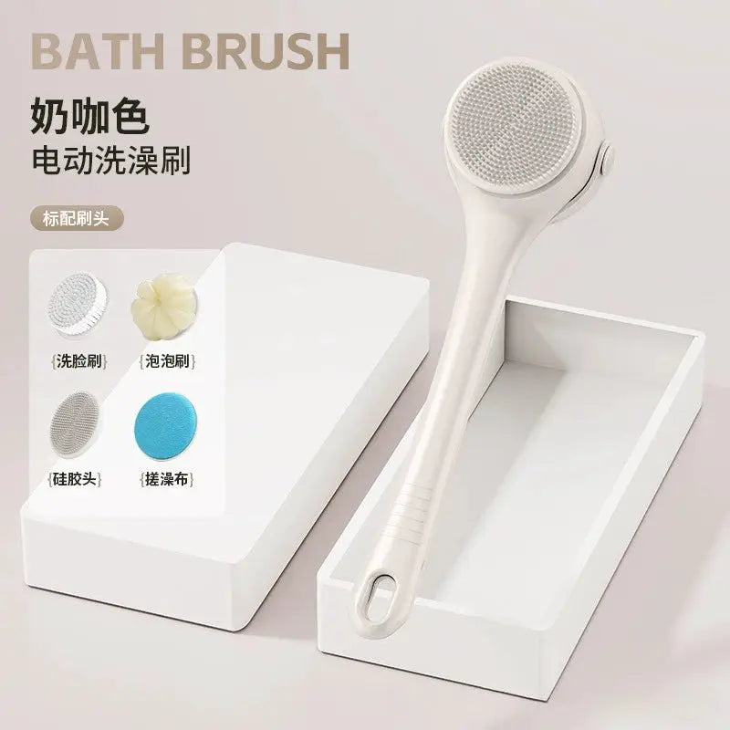 Electric Bath Brush | Long Handle | Automatic Back Scrub | All In One