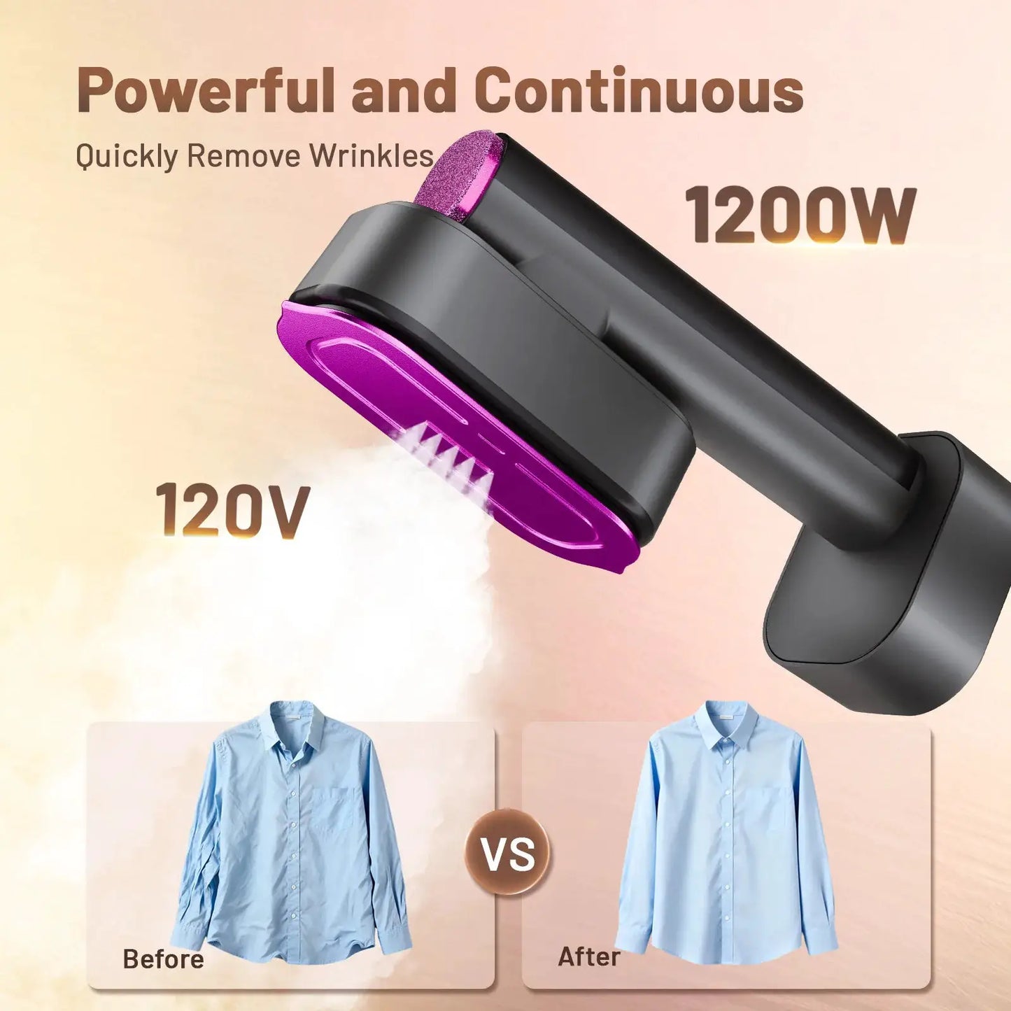 Handheld Steam Iron | 1200W Fast Heating | Portable Travel Cleaner