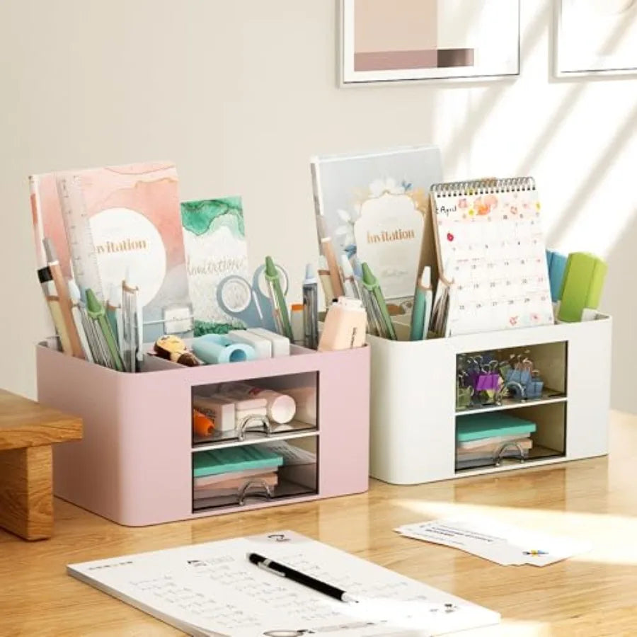 Pen Organizer | 2-Drawer | 5 Compartments | One Size