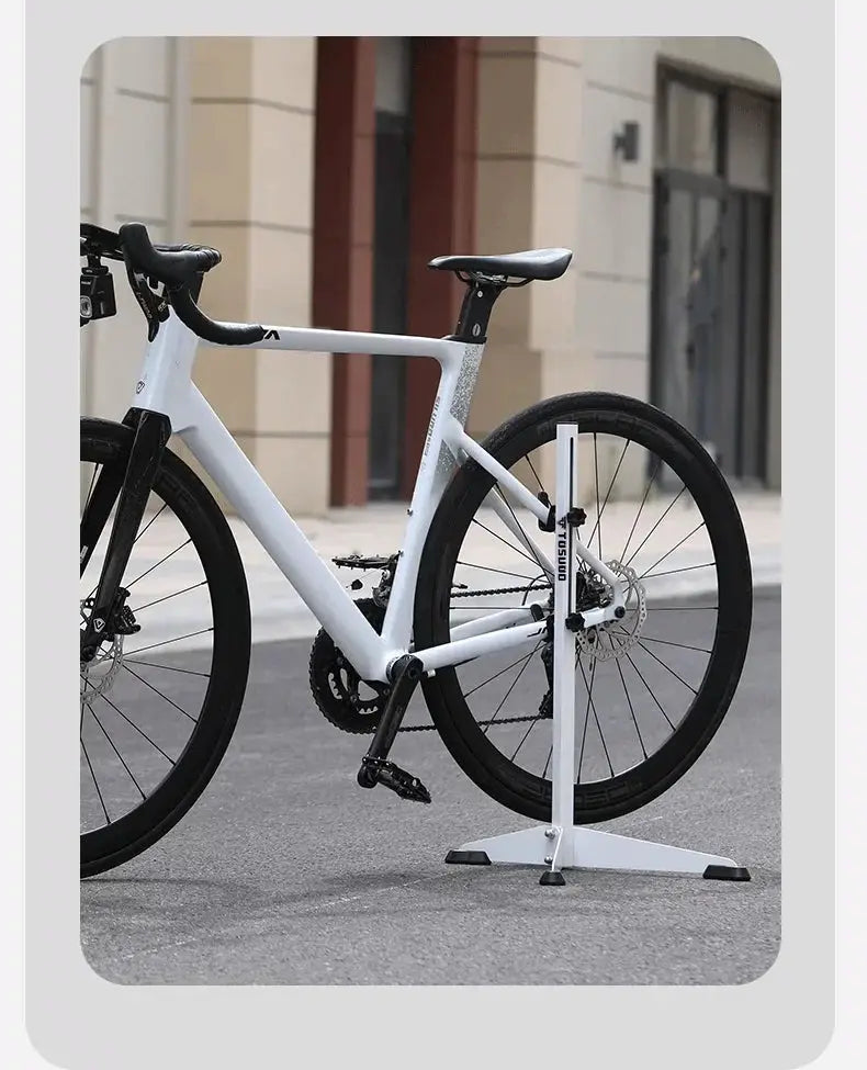 TOSUOD Folding mountain road bike telescopic bike rack tree stump maintenance rack display rack triangular vertical parking rack from PriceLows™