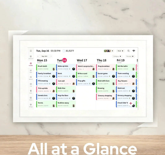 10.1/15.6 Inch Full HD Smart Digital Calendar WiFi Touch Screen Family Chore Chart APP Sync Wall & Desk Mount Digital Photo Fram from PriceLows™