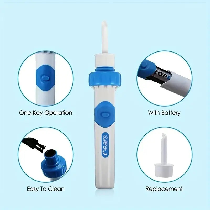 NEW Portable Automatic Earwax Removal Kit Electric Earwax Vacuum Suction Electric Kit Remover Ear Cleaning Earspoon from PriceLows™