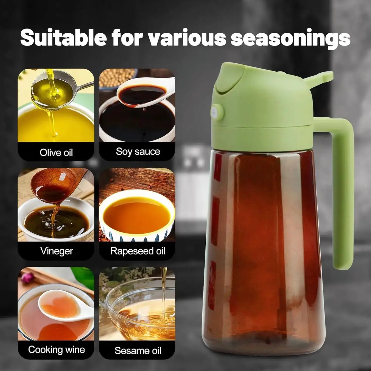 Oil Sprayer | 470ml Capacity | Dark Amber Glass | One Size