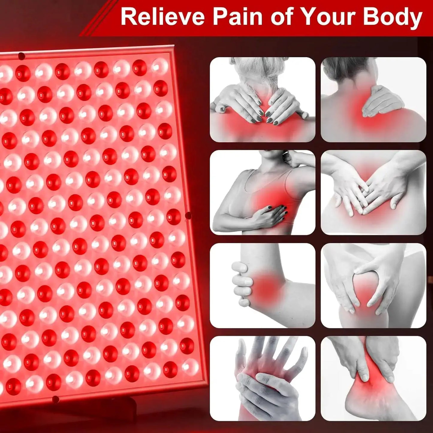 Led Red Light Therapy Panel For Face And Body 660nm 850nm