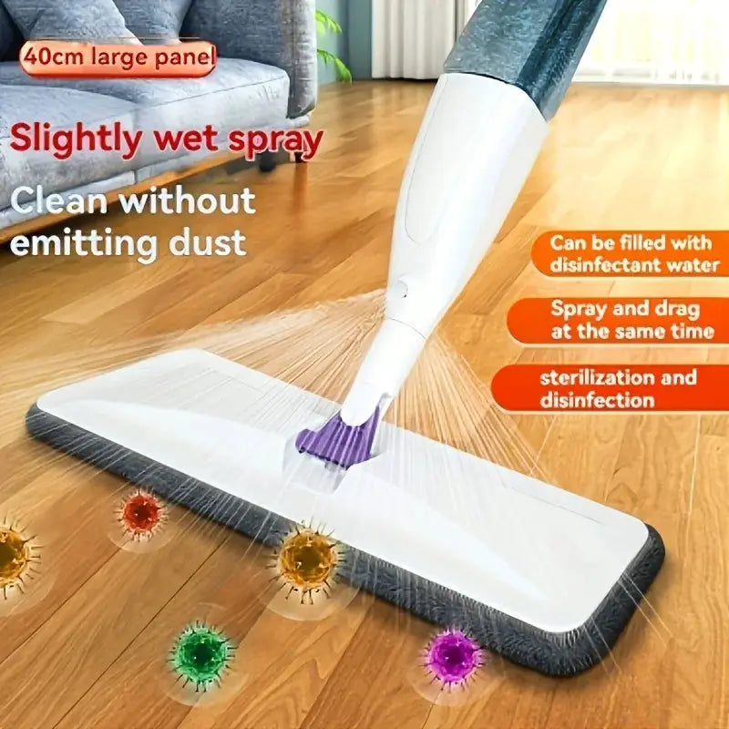 1 Set Spray Mop for Office Cleaning, Professional Commercial Floor Cleaner with 6 Reusable Pads, Efficient 360- Flexible Mop from PriceLows™